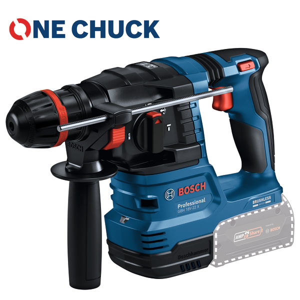 BOSCH Akku-Bohrhammer mit ONECHUCK GBH 18V-22 X in L-BOXX 136