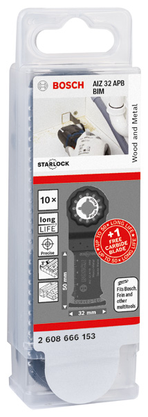 BOSCH Sägeblatt-Set für Multifunktionsw., AIZ 32 APB + 1 EXPERT AIZ 32 APIT , 10-tlg.