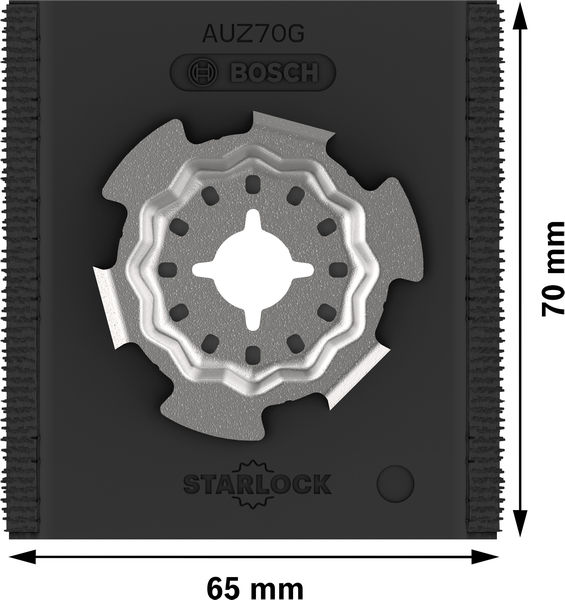 BOSCH PRO AUZ 70 G Zubehör für Multifunktionswerkzeuge, 70 x 65 mm, 5-tlg.