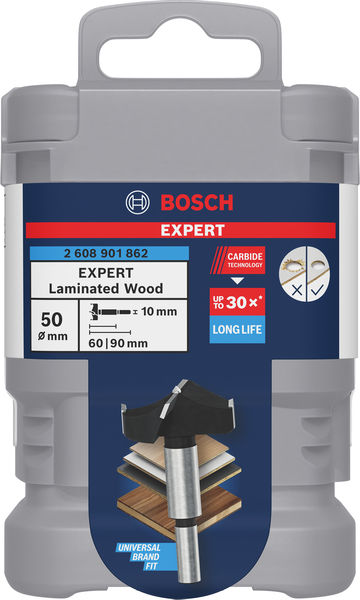 BOSCH EXPERT Laminated Wood Scharnierlochbohrer, 50 x 60 x 90 mm BOSCH EXPERT Laminated Wood Scharnierlochbohrer, 50 x 60 x 90 mm