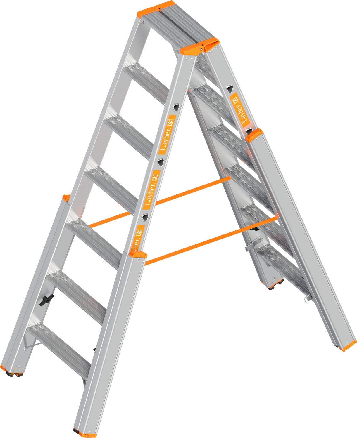 LAYHER Treppenstehleiter mit Stufen TOPIC 1062