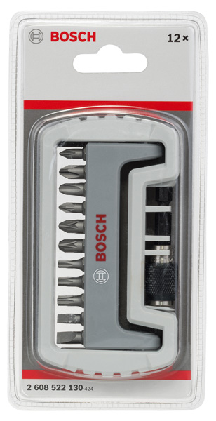 BOSCH 11-tlg. Schrauberbit-Set inklusive Bithalter, PH, PZ, T, S, 25 mm