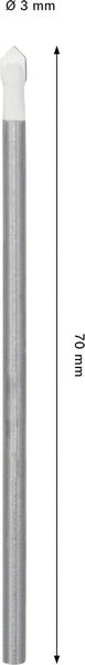 BOSCH CYL-9 Soft Ceramic Bohrer, 3 x 70 mm BOSCH CYL-9 Soft Ceramic Bohrer, 3 x 70 mm