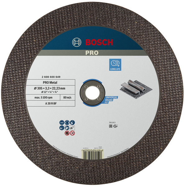 BOSCH PRO Metal Gebundene Trennscheibe, 300 x 3,2 x 22,23 mm
