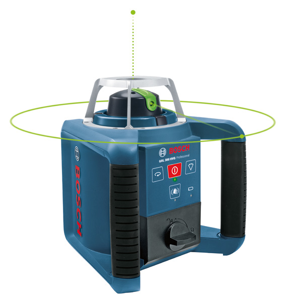 BOSCH Rotationslaser GRL 300 HVG mit Baustativ BT 300 HD u. Messstab GR 240 BOSCH Rotationslaser GRL 300 HVG mit Baustativ BT 300 HD u. Messstab GR 240