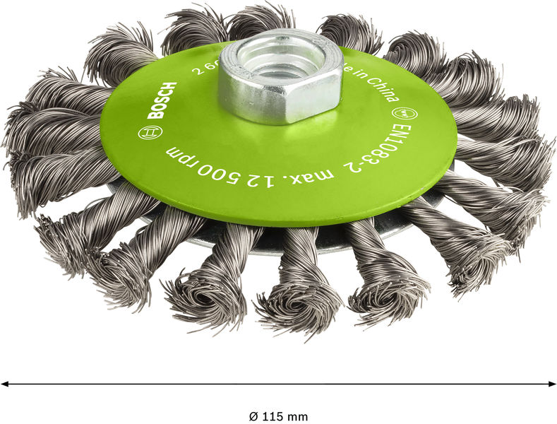 BOSCH PRO Stainless Steel heavy Kegelbürste, 115 x 0,35 mm, Gewinde BOSCH PRO Stainless Steel heavy Kegelbürste, 115 x 0,35 mm, Gewinde
