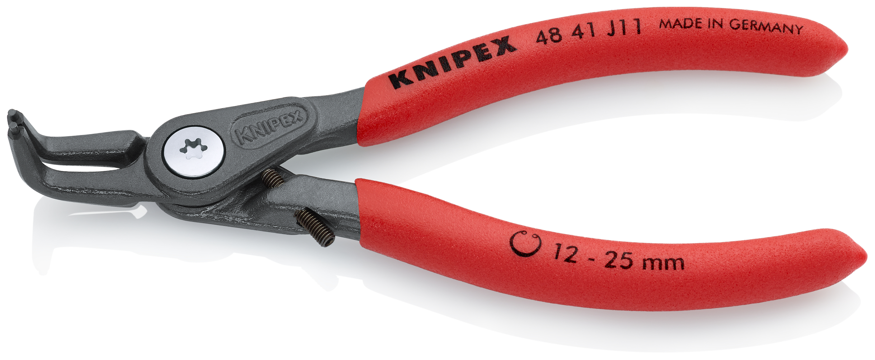 KNIPEX KNIPEX 48 41 J11 Präzisions-Sicherungsringzange für Innenringe in Bohrungen 130 mm grau atramentiert mit rutschhemmendem Kunststoff überzogen KNIPEX KNIPEX 48 41 J11 Präzisions-Sicherungsringzange für Innenringe in Bohrungen 130 mm grau atramentiert mit rutschhemmendem Kunststoff überzogen
