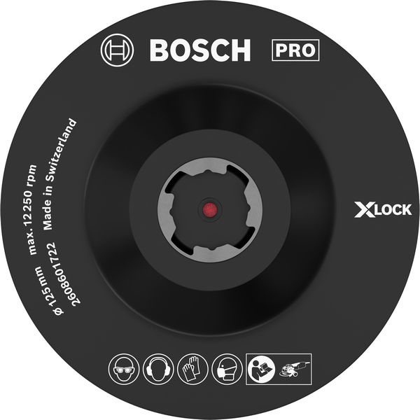 BOSCH X-LOCK Stützteller 125 mm, Klettverschluss BOSCH X-LOCK Stützteller 125 mm, Klettverschluss