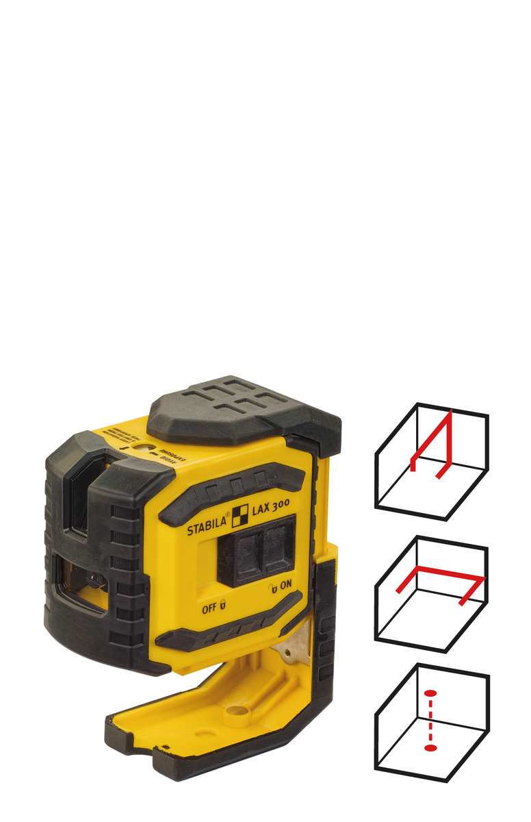 STABILA Kreuzlinienlaser LAX 300, 5-teiliges Set, selbstnivellierend, scharfe Laser-Linien mit Lotpunkten, Reichweite bis 20 m, Schutzklasse IP 54, inklusive Teleskopstange LT 30 STABILA Kreuzlinienlaser LAX 300, 5-teiliges Set, selbstnivellierend, scharfe Laser-Linien mit Lotpunkten, Reichweite bis 20 m, Schutzklasse IP 54, inklusive Teleskopstange LT 30