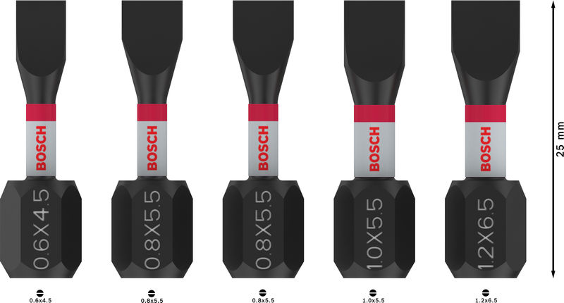 BOSCH PRO SL Impact Bit Set, 25 mm, 5-tlg BOSCH PRO SL Impact Bit Set, 25 mm, 5-tlg