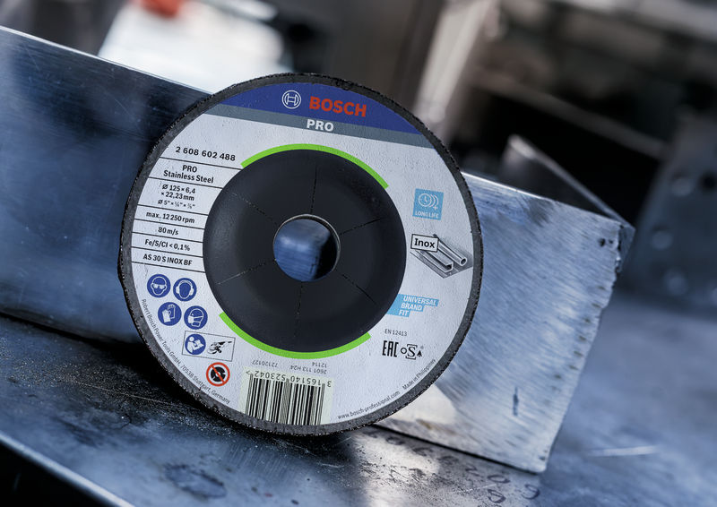 BOSCH PRO Stainless Steel Schruppscheibe, 125 x 6 x 22,23 mm