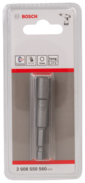 BOSCH Steckschlüssel, 65 x 8 mm, M 5, Tiefenanschlag 2 607 002 586