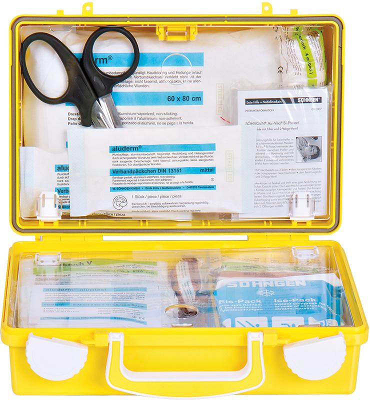 N.A. Erste-Hilfe-Koffer Extra Handwerk,DIN 13157,gelb N.A. Erste-Hilfe-Koffer Extra Handwerk,DIN 13157,gelb