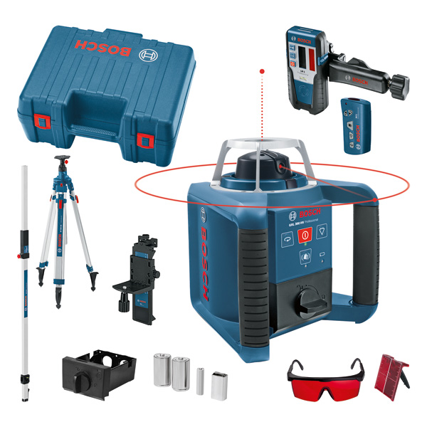 BOSCH Rotationslaser GRL 300 HV, mit RC 1, WM 4, LR 1, BT 300 HD und GR 240 BOSCH Rotationslaser GRL 300 HV, mit RC 1, WM 4, LR 1, BT 300 HD und GR 240