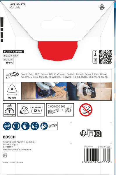 BOSCH EXPERT AVZ 90 RT6 Schleifplatte, 90 mm BOSCH EXPERT AVZ 90 RT6 Schleifplatte, 90 mm