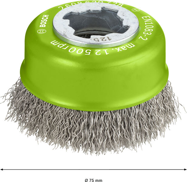 BOSCH PRO Stainless Steel clean X-Lock Topfbürste, 75 x 0,3 mm