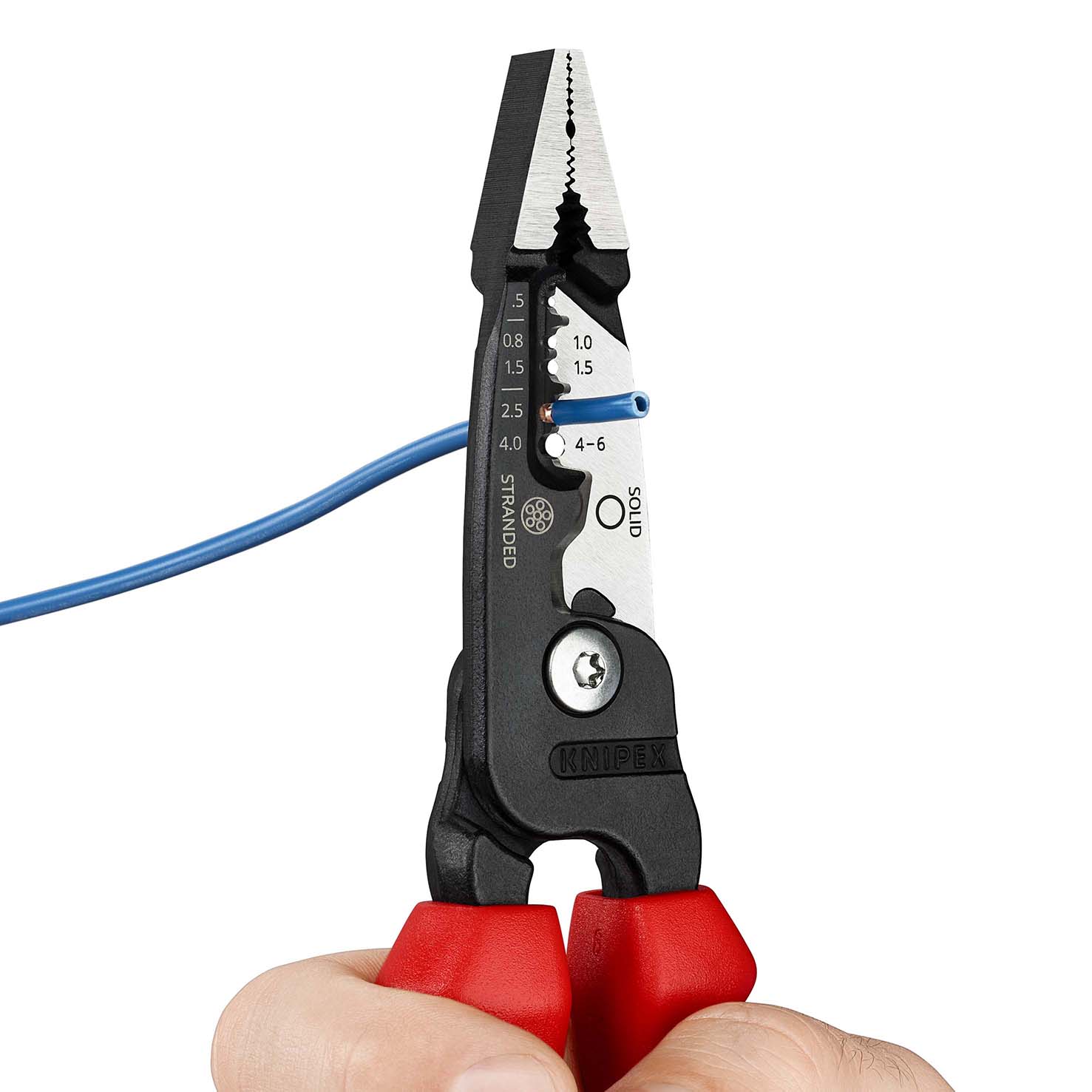 KNIPEX KNIPEX 13 72 200 ME Multifunktions-Elektrikerzange metrisches Modell 200 mm schwarz atramentiert mit Mehrkomponenten-Hüllen poliert