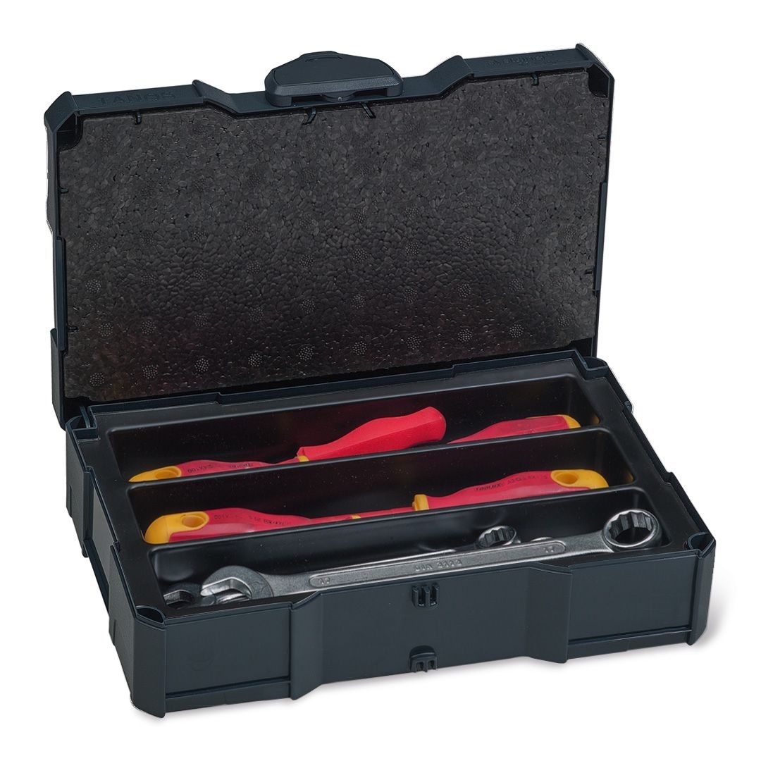 TANOS MINI-systainer T-Loc I für Kleinteile mit 3-fach Einteilung anthrazit (RAL 7016)