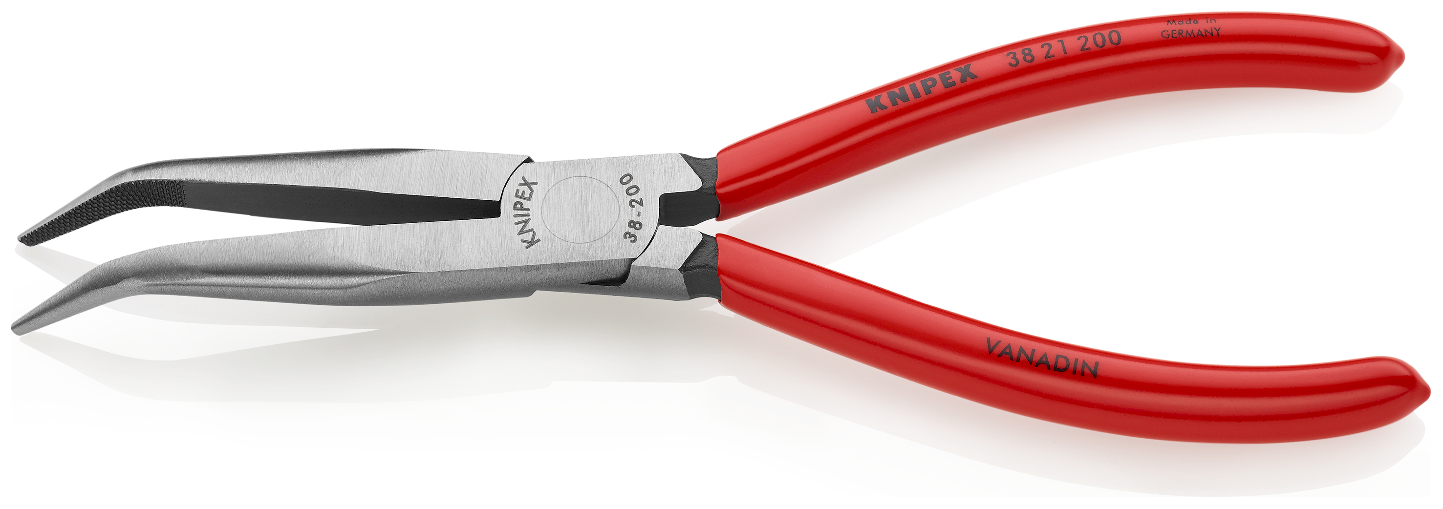 KNIPEX KNIPEX 38 21 200 Mechanikerzange 200 mm schwarz atramentiert mit Kunststoff überzogen poliert
