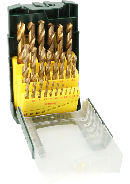BOSCH 25-teiliges HSS-TiN-Metallbohrer-Set BOSCH 25-teiliges HSS-TiN-Metallbohrer-Set