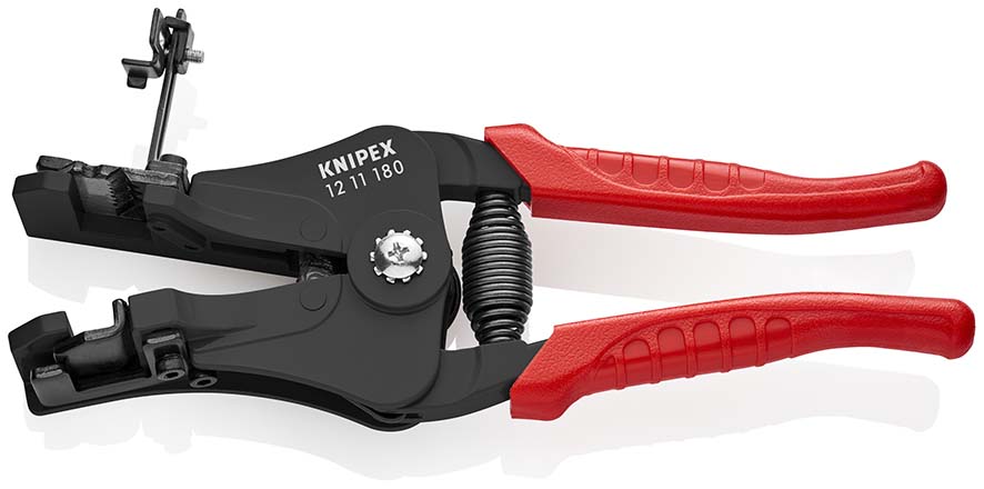 KNIPEX KNIPEX 12 11 180 Abisolierzange mit Formmessern 180 mm schwarz lackiert mit Kunststoff-Griffhüllen KNIPEX KNIPEX 12 11 180 Abisolierzange mit Formmessern 180 mm schwarz lackiert mit Kunststoff-Griffhüllen
