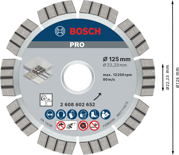 BOSCH Diamanttrennscheibe Best for Concrete