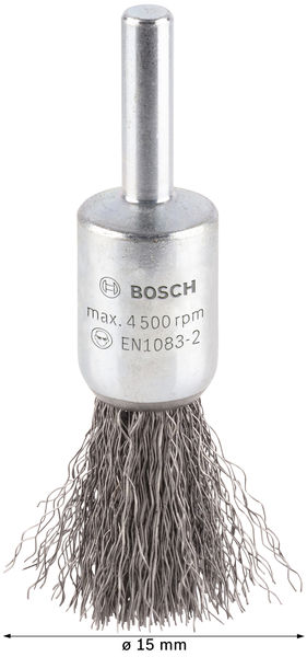 BOSCH PRO Metal clean Topfbürste, gerader Schaft, 15 x 0,2 mm