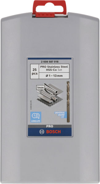BOSCH PRO Stainless Steel HSS-Co Spiralbohrer-Set, 25-tlg.