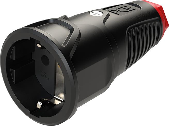 PCE Schutzkontaktkupplung IP20 Vollgummi 16A / 250V AC / 3p (2P+E) PCE Schutzkontaktkupplung IP20 Vollgummi 16A / 250V AC / 3p (2P+E)