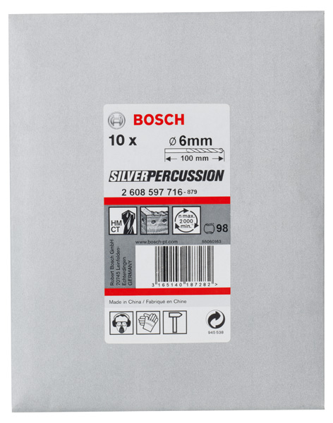 BOSCH Betonbohrer CYL-3, 6 x 60 x 100 mm, d 5,5 mm, 10er-Pack BOSCH Betonbohrer CYL-3, 6 x 60 x 100 mm, d 5,5 mm, 10er-Pack