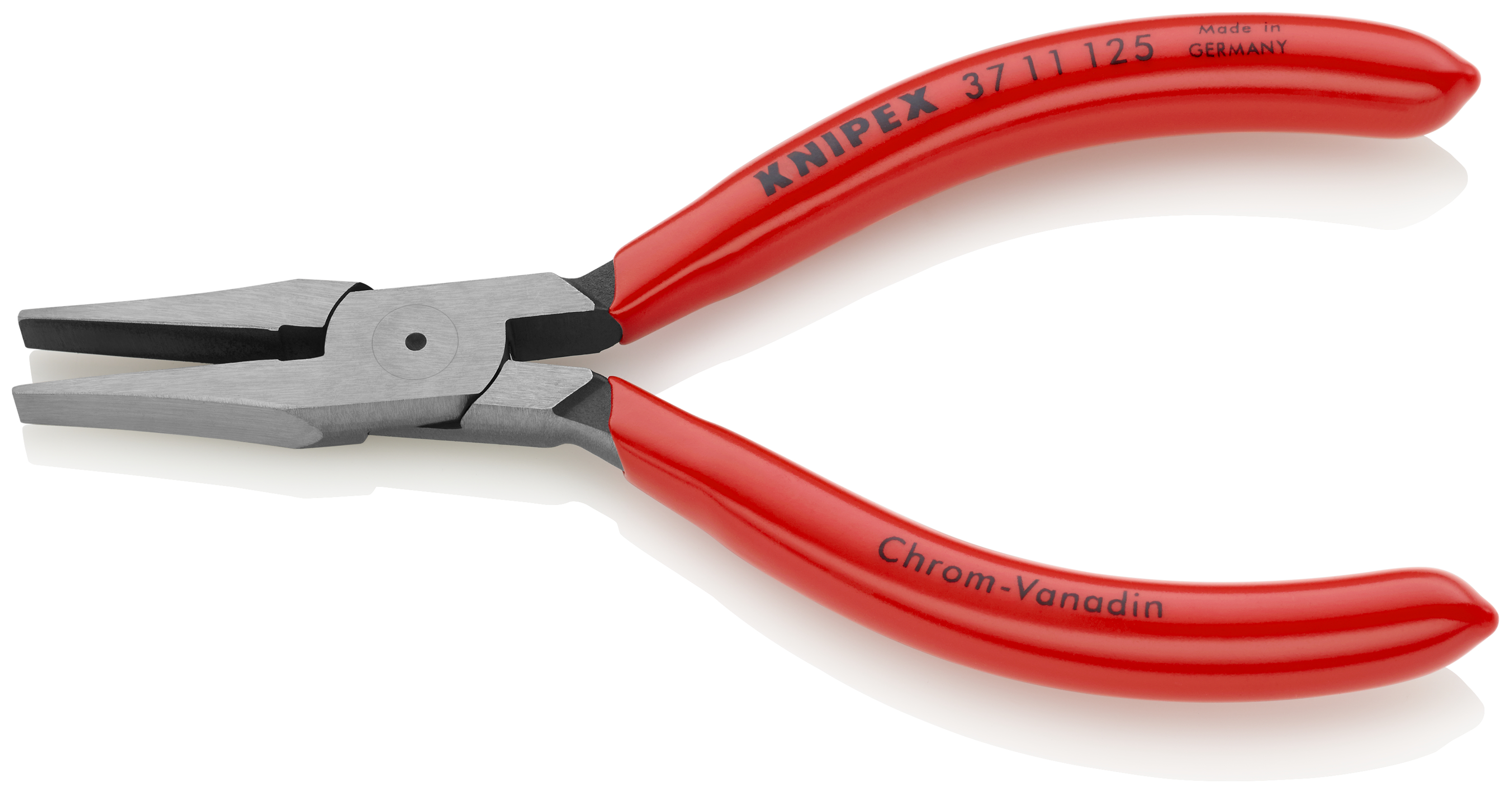KNIPEX KNIPEX 37 11 125 Greifzange für Feinmechanik 125 mm schwarz atramentiert mit Kunststoff überzogen poliert