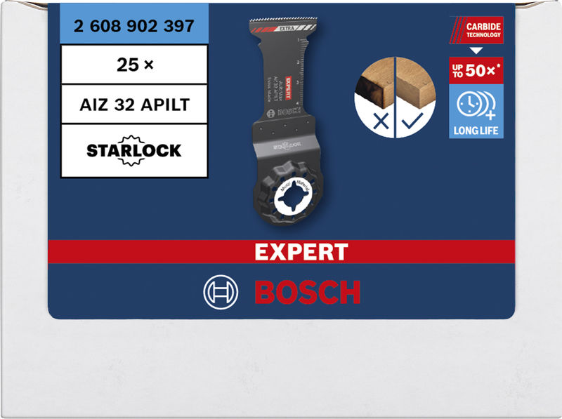 BOSCH EXPERT MultiMax AIZ 32 APILT Tauchsägeblatt für Multifunktionswerkzeuge, 25?tlg.
