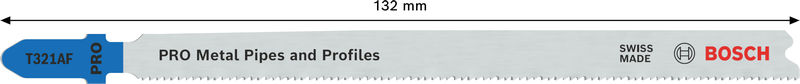 BOSCH PRO Metal Pipes and Profiles T321AF Stichsägeblatt, 132 mm, 2-tlg.