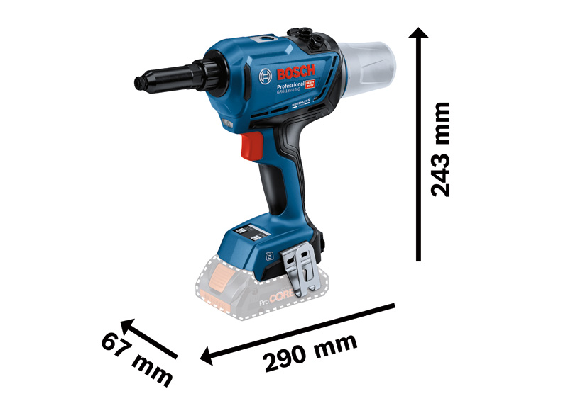 BOSCH Akku-Nietpistole GRG 18V-16 C BOSCH Akku-Nietpistole GRG 18V-16 C