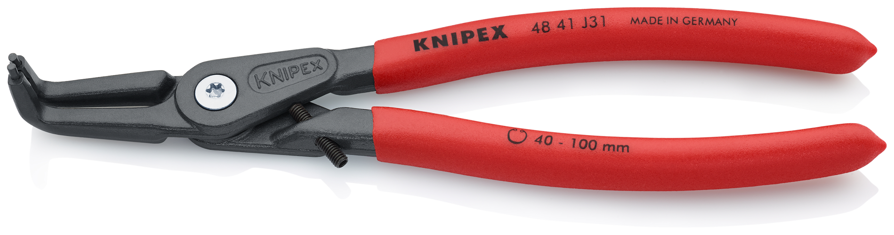 KNIPEX KNIPEX 48 41 J31 Präzisions-Sicherungsringzange für Innenringe in Bohrungen 210 mm grau atramentiert mit rutschhemmendem Kunststoff überzogen KNIPEX KNIPEX 48 41 J31 Präzisions-Sicherungsringzange für Innenringe in Bohrungen 210 mm grau atramentiert mit rutschhemmendem Kunststoff überzogen