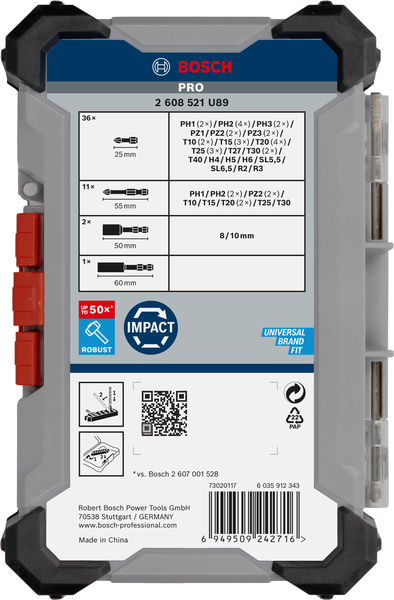 BOSCH PRO Impact Schrauberbit Set, 50-tlg. BOSCH PRO Impact Schrauberbit Set, 50-tlg.
