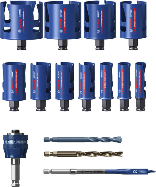BOSCH EXPERT Construction Material Power Change Plus-Lochsägen-Set, 15-tlg.