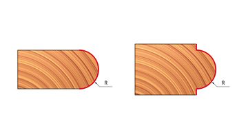 FREUD Konvexprofilfräser 8 mm 22,9x6,35 (Schnitthöhe x Radius)