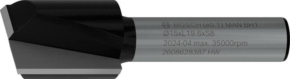 BOSCH PRO Nutfräser, zweischneidig, Ø 15 x L 19,6, Schaft 8 mm BOSCH PRO Nutfräser, zweischneidig, Ø 15 x L 19,6, Schaft 8 mm