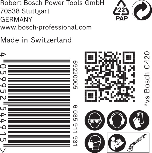 BOSCH EXPERT C470 Schleifp. mit 19 Löchern für Trockenbauschl., 225 mm, K 220, 25 Stk.