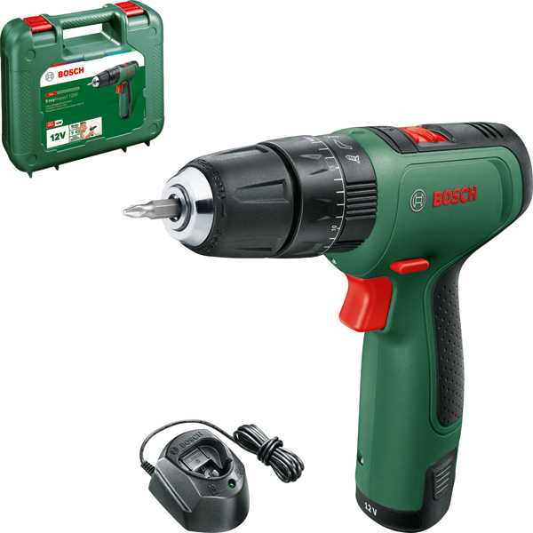 BOSCH Akku-Bohrschrauber EasyImpact 1200, 1 x Akku PBA 12V 1.5Ah, Tragekoffer BOSCH Akku-Bohrschrauber EasyImpact 1200, 1 x Akku PBA 12V 1.5Ah, Tragekoffer