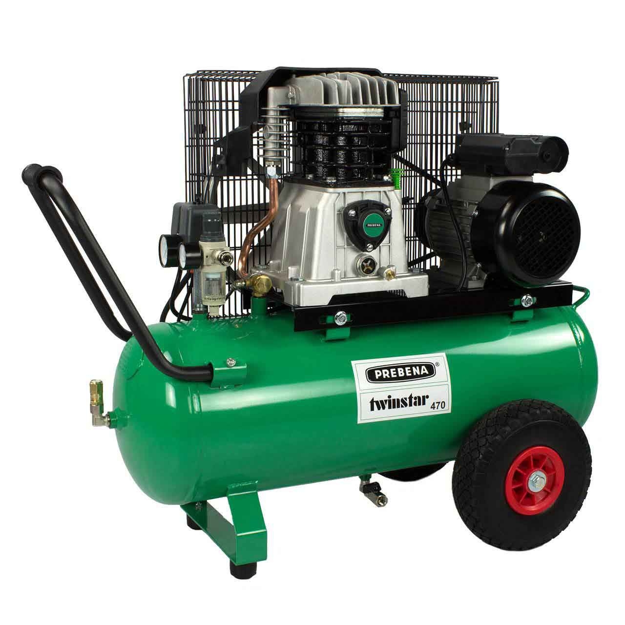 PREBENA Keilriemen-Kompressor TWINSTAR 470 415 l/min, 50 l, 10 bar