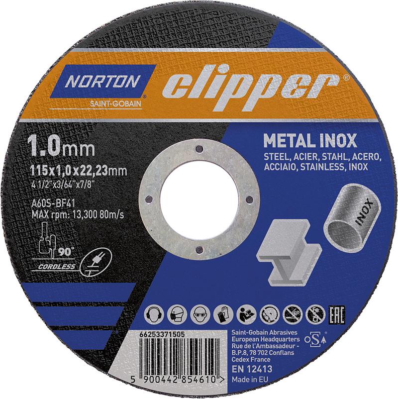 CLIPPER Trennscheibe Metall-Inox A60S-115x1.0x22.23mm CLIPPER Trennscheibe Metall-Inox A60S-115x1.0x22.23mm