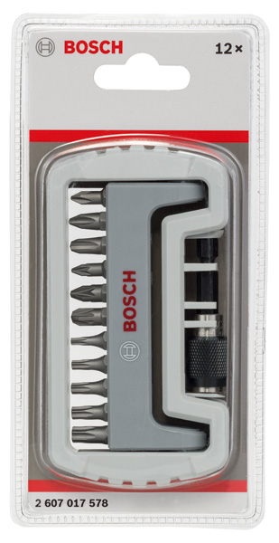 BOSCH 11-tlg. Extra Hard Kompaktes Schrauberbit-Set mit Bithalter