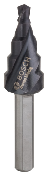BOSCH Stufenbohrer HSS-AlTiN, 4 - 12 mm, 6 mm, 50 mm, 5 Stufen