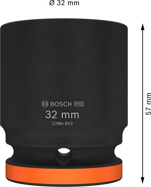 BOSCH PRO Impact Steckschlüsselsatz, 3/4", 32 mm, Standard