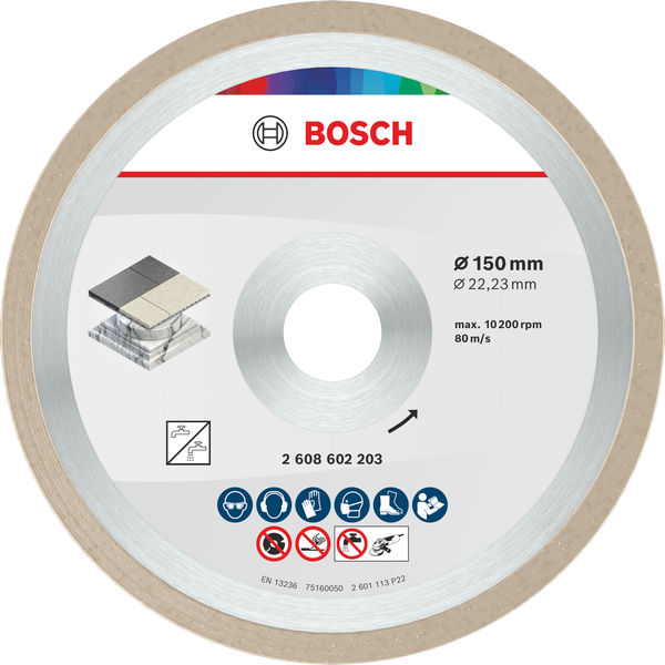 BOSCH Ceramic Trennscheibe, 150 x 7 mm, Bohrung 22,23 mm BOSCH Ceramic Trennscheibe, 150 x 7 mm, Bohrung 22,23 mm