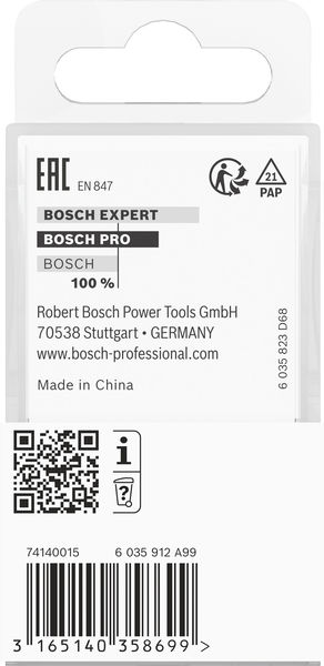 BOSCH PRO Zinkenfräser, 15°, Schaft 8 mm