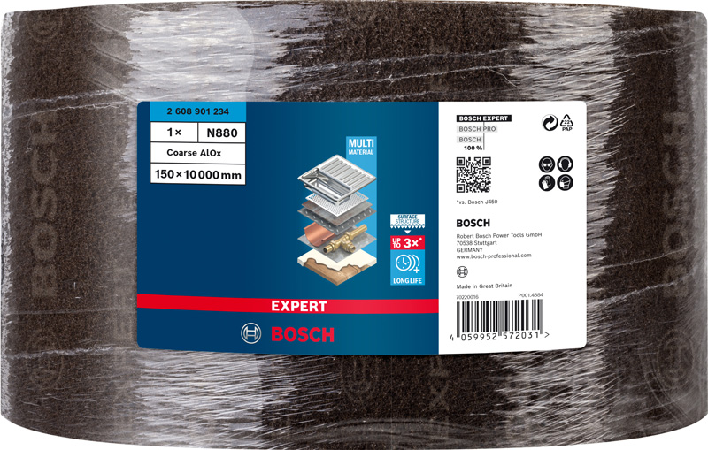 BOSCH EXPERT N880 Vliesrolle, 150x10mm, Extra Cut A BOSCH EXPERT N880 Vliesrolle, 150x10mm, Extra Cut A