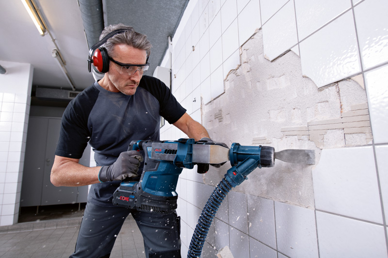 BOSCH Akku-Bohrhammer BITURBO mit SDS plus GBH 18V-34 CF